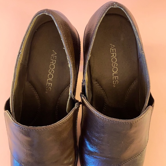 Aerosoles Cingle File Women Sable Brown Heel Bootie Shoe with side zip Size 9.5M - Picture 5 of 7